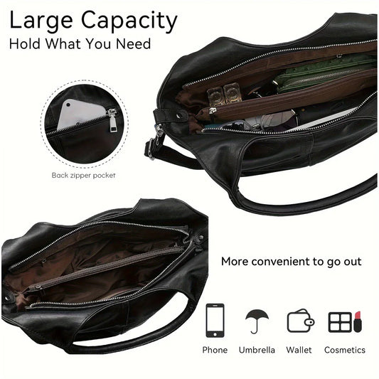 Elegante dames schoudertas van echt leer