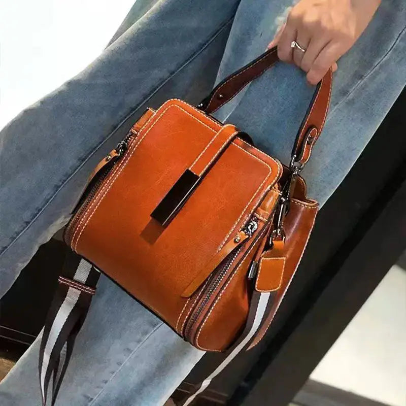 Elegante crossbodytas van echt leer