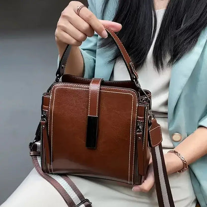 Elegante crossbodytas van echt leer
