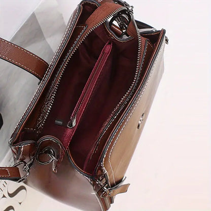 Elegante crossbodytas van echt leer