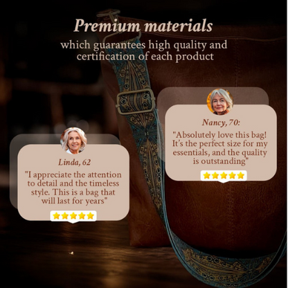 Chelsey's Vintage Geïnspireerd Charm | Leren schoudertas