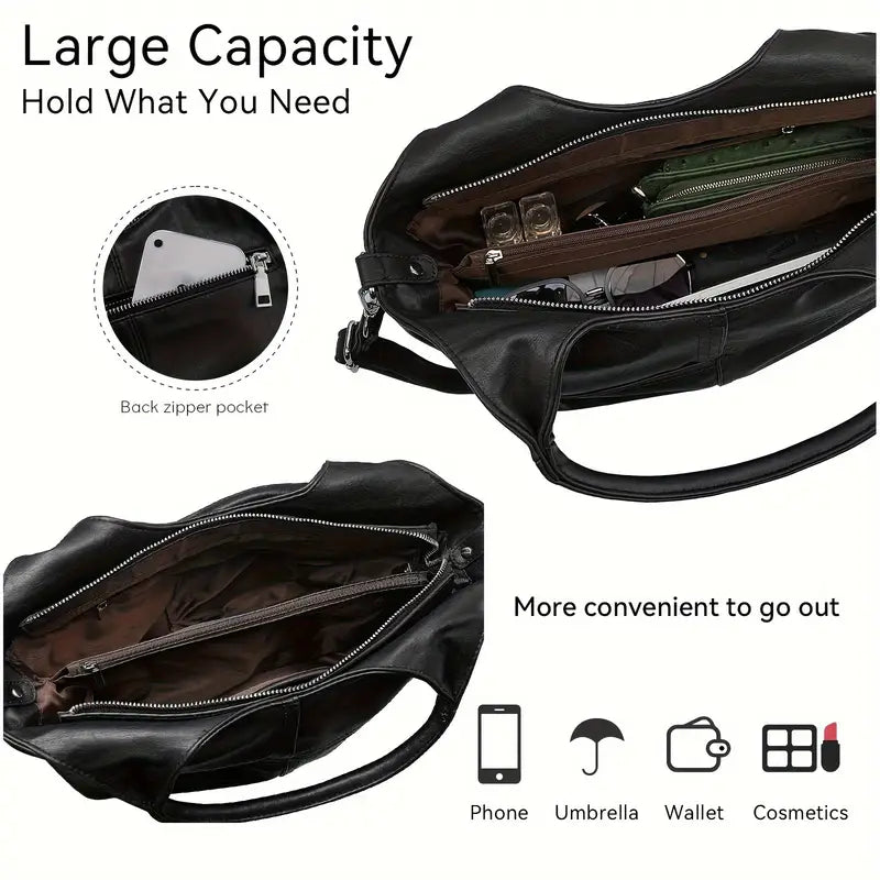 Elegante leren dames schoudertas