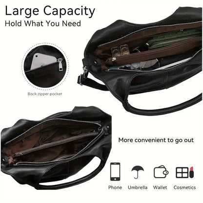 Elegante leren dames schoudertas