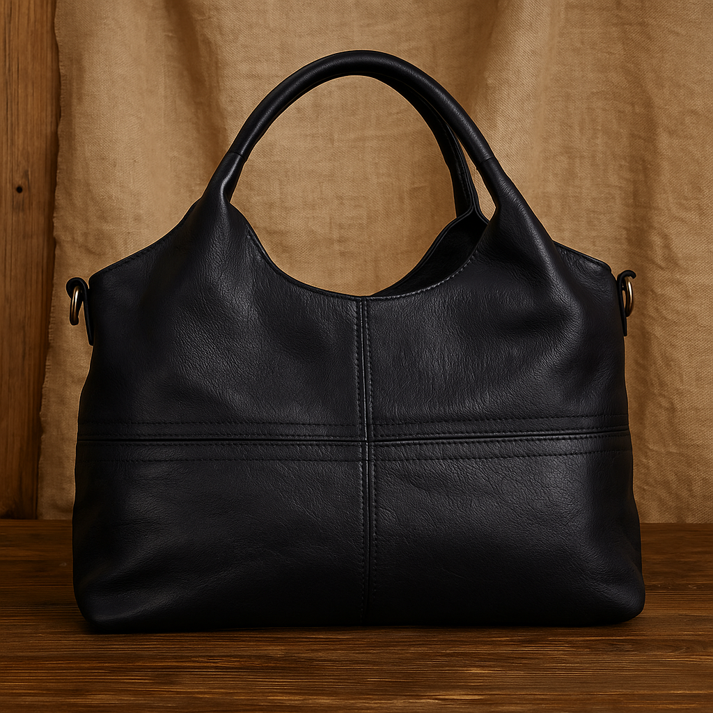 Elegante dames schoudertas van echt leer