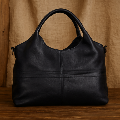 Elegante dames schoudertas van echt leer