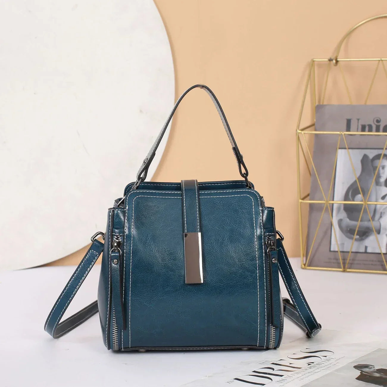 Echte leren dames crossbody tas